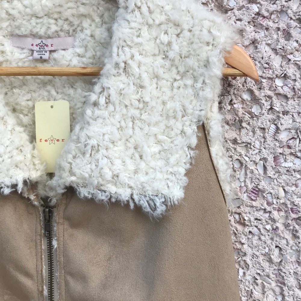 Faux Suede Vest with Furry Lining NWT - Picture 2 of 6